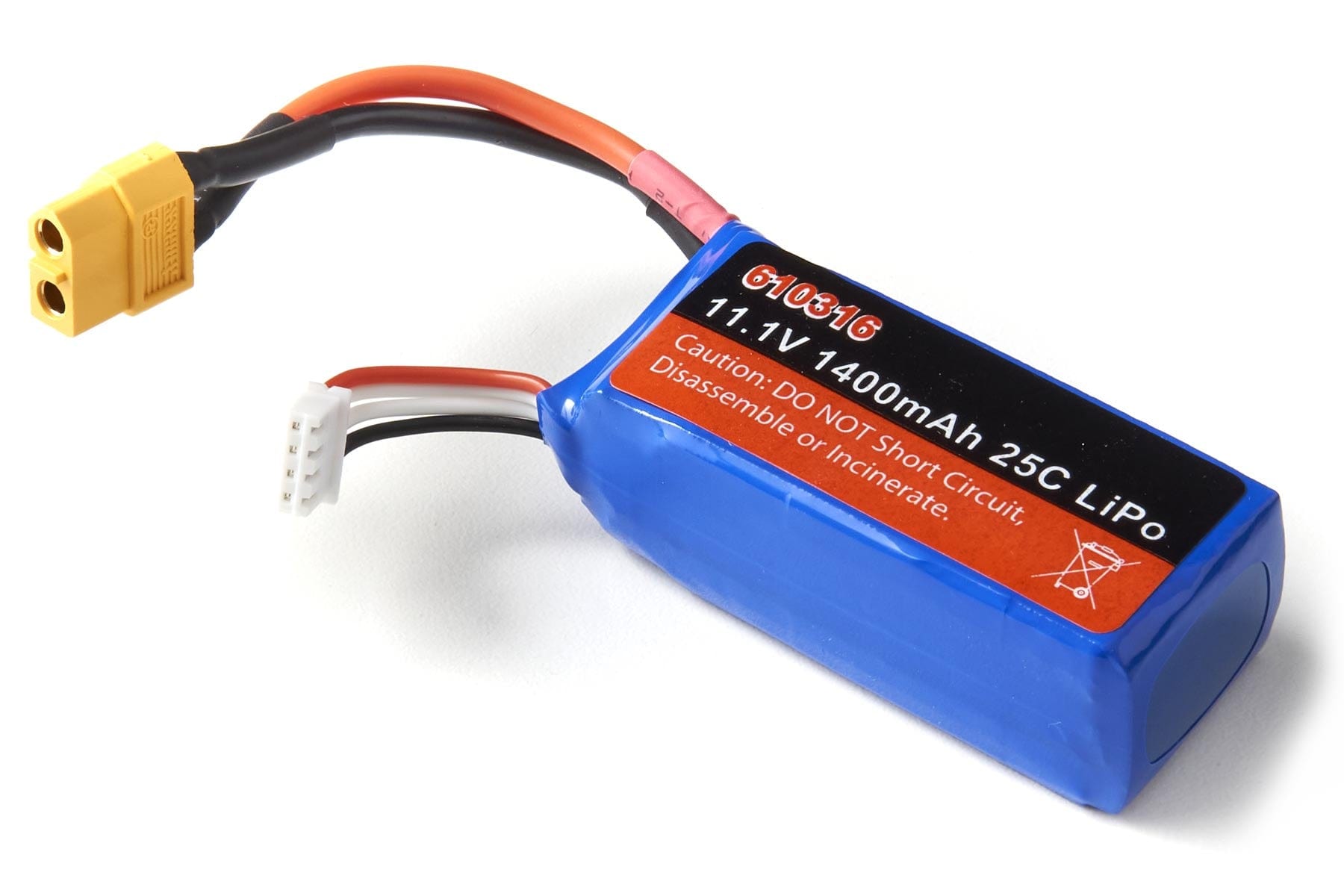 Skynetic 1400mAh 3S 11.1V 25C LiPo Battery with XT60 Connector SKY1047-105