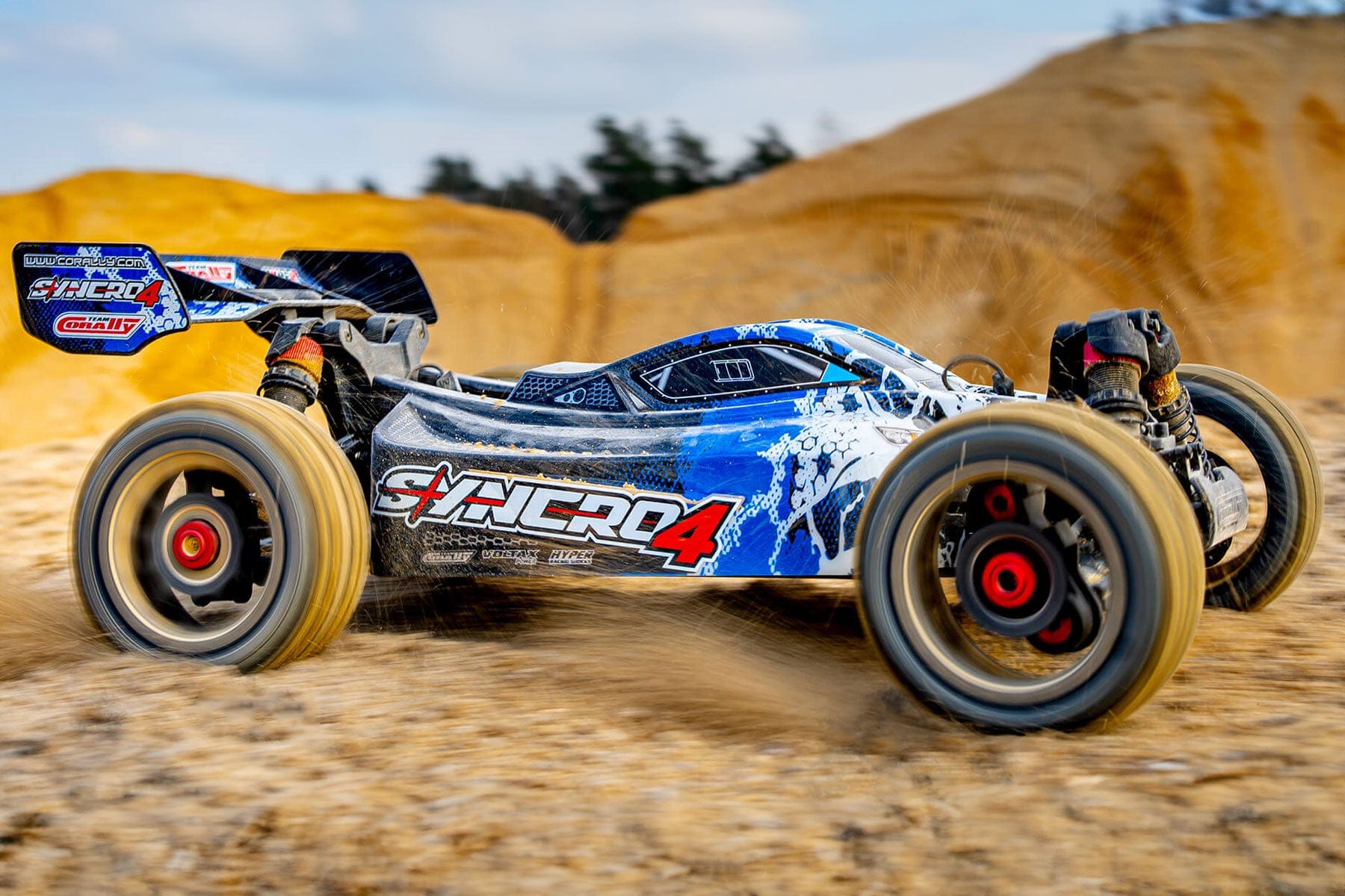 Team Corally Syncro 4 Blue 1/8 Scale Brushless 4WD EP Buggy - RTR COR00287-B