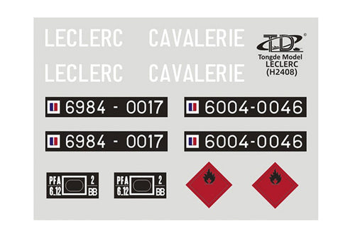 Tongde 1/16 Scale French Leclerc Sticker Set TDE1011-107