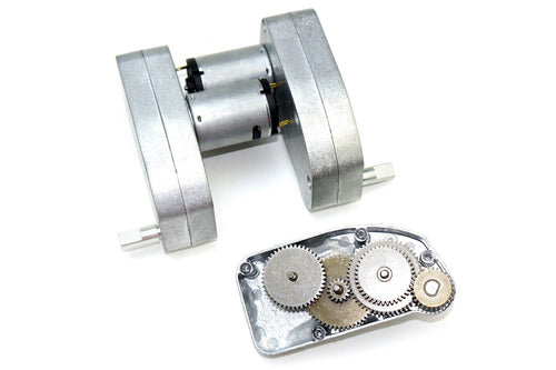Tongde 1/16 Scale Metal Gearbox with Steel Gears and Motors (Right/Left) TDEMX001