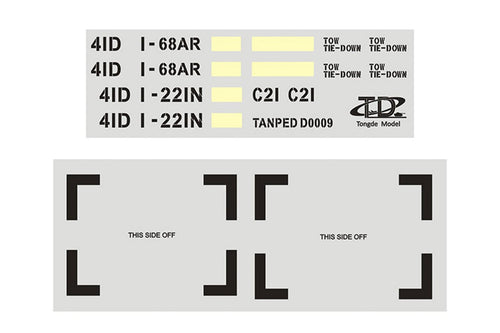 Tongde 1/16 Scale US M1A2 SEP Tusk II Sticker Set TDE1008-107