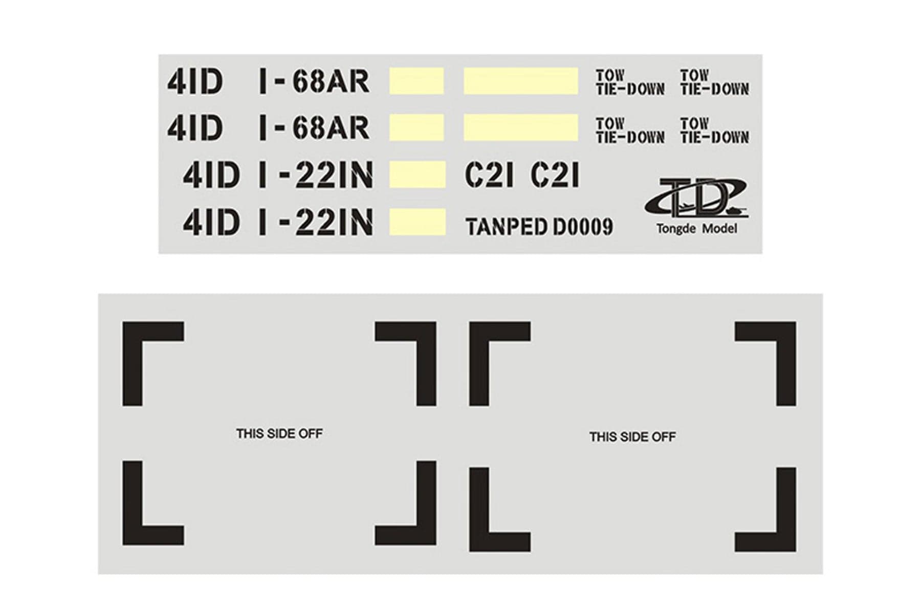 Tongde 1/16 Scale US M1A2 SEP Tusk II Sticker Set TDE1008-107