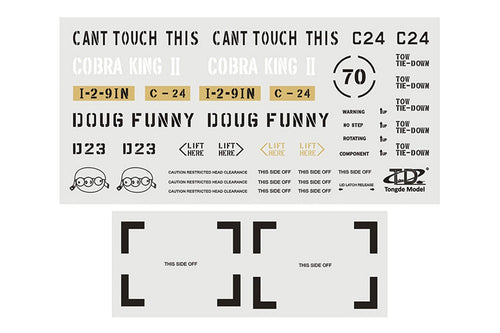 Tongde 1/16 Scale US M1A2 SEP V2 Sticker Set TDE1009-107