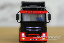 Load image into Gallery viewer, Turbo Racing Black 1/76 Scale Semi Truck with Trailer - RTR TBRC50B
