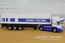 Load image into Gallery viewer, Turbo Racing White 1/76 Scale Semi Truck with Trailer - RTR TBRC50W
