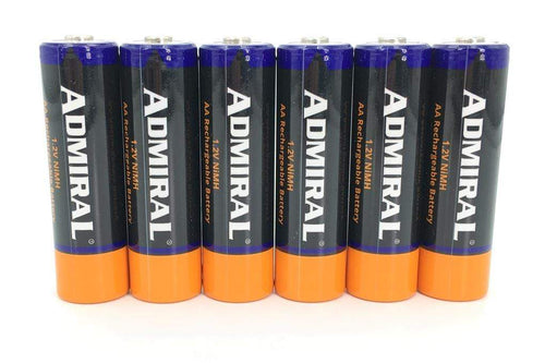 Admiral 1.2V 2600mAh NiMH AA Rechargeable Batteries (6 Pack) ADM6025-002