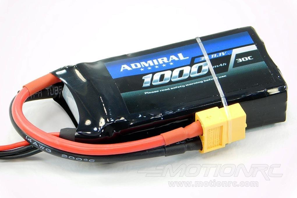 Admiral 1000mAh 3S 11.1V 30C LiPo Battery with XT60 Connector EPR10003X6