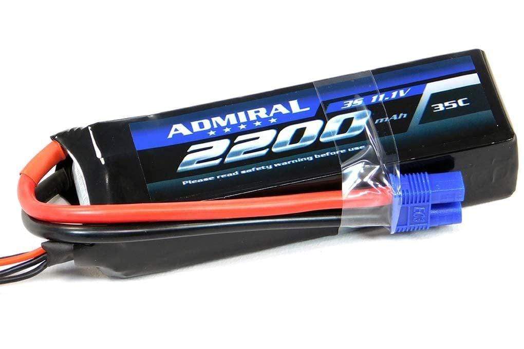 Admiral 2200mAh 3S 11.1V 35C LiPo Battery with EC3 Connector EPR22003EC3