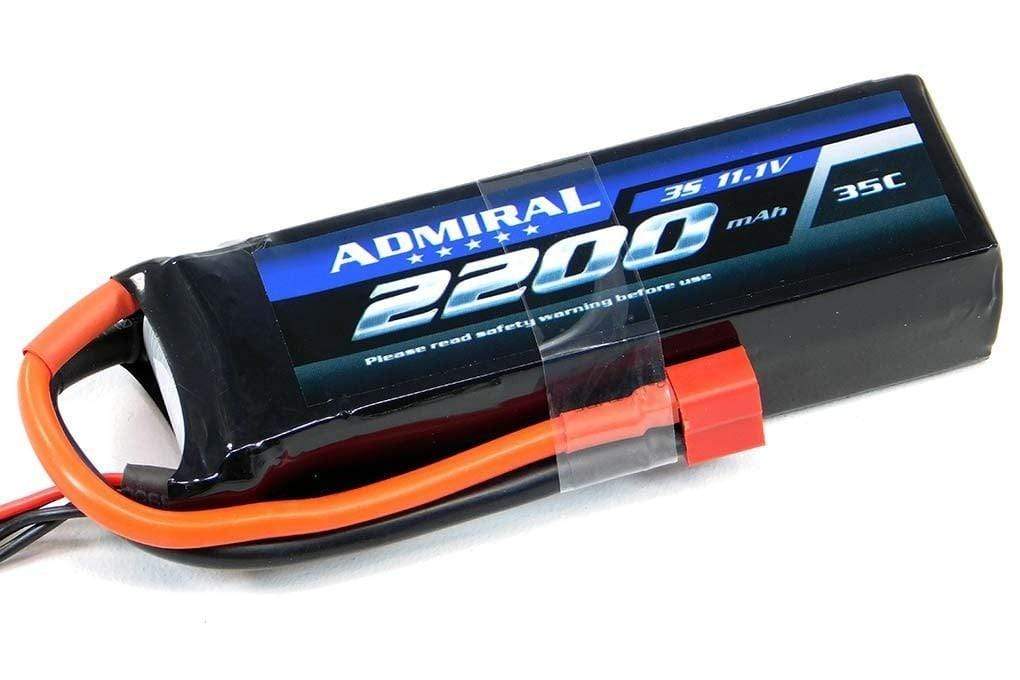 Admiral 2200mAh 3S 11.1V 35C LiPo Battery with T Connector EPR22003