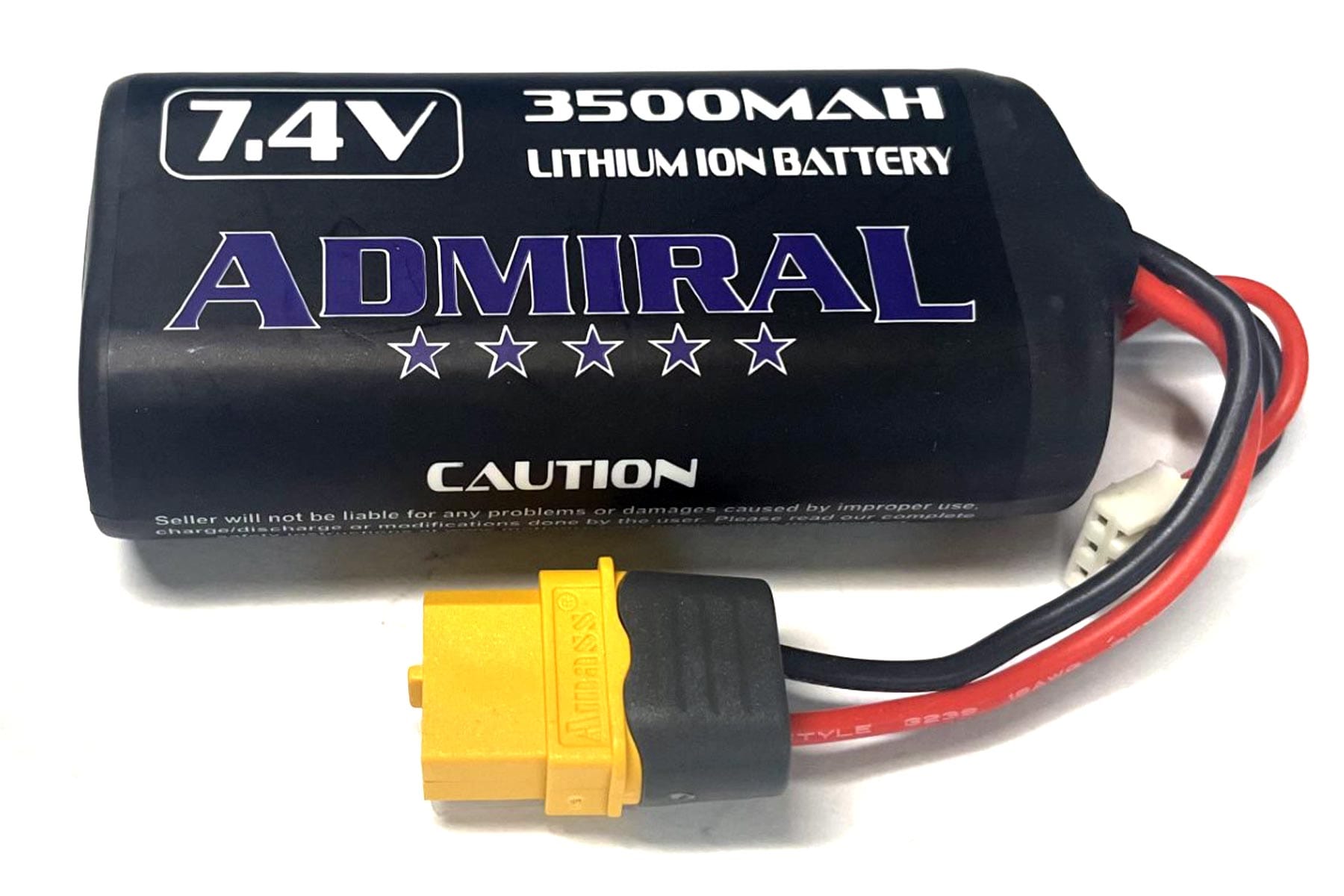 Admiral 3500mAh 2S 7.4V Li-ion Battery with XT60 Connector (TEST)