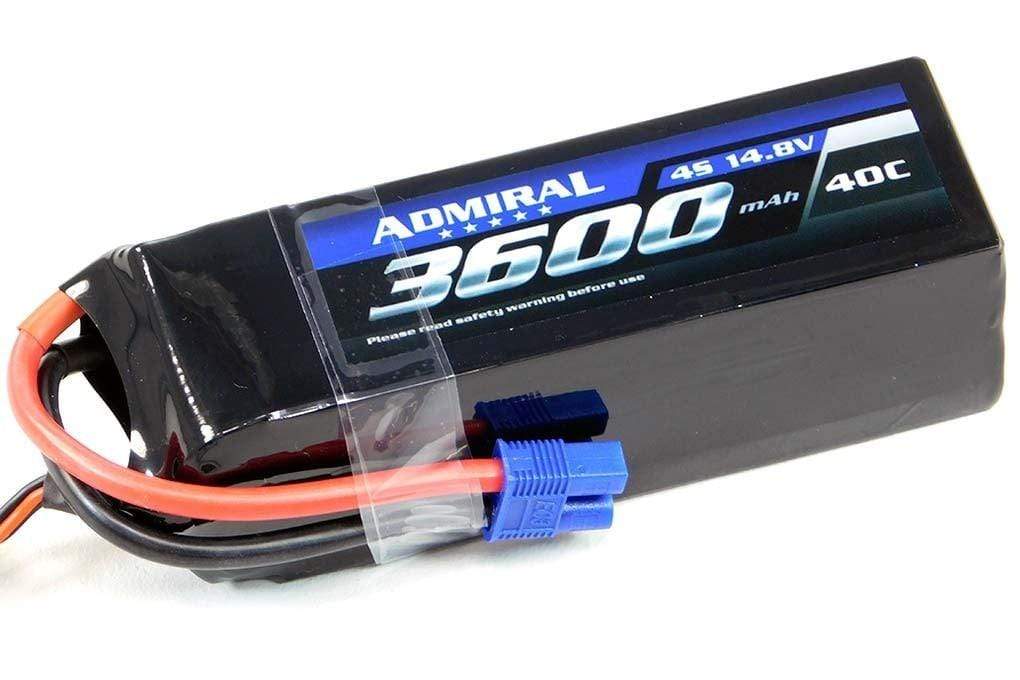 Admiral 3600mAh 4S 14.8V 40C LiPo Battery with EC3 Connector EPR36004E