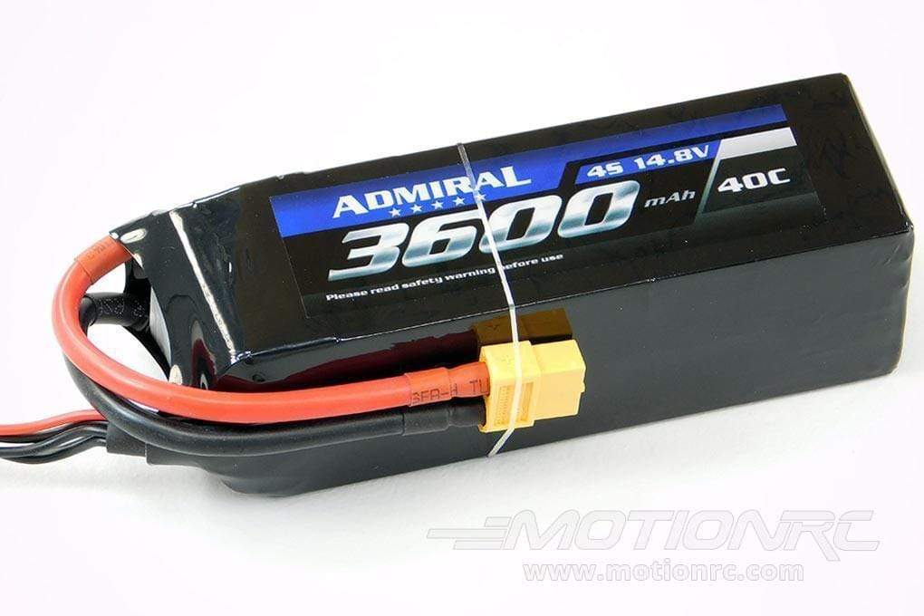 Admiral 3600mAh 4S 14.8V 40C LiPo Battery with XT60 Connector EPR36004X6