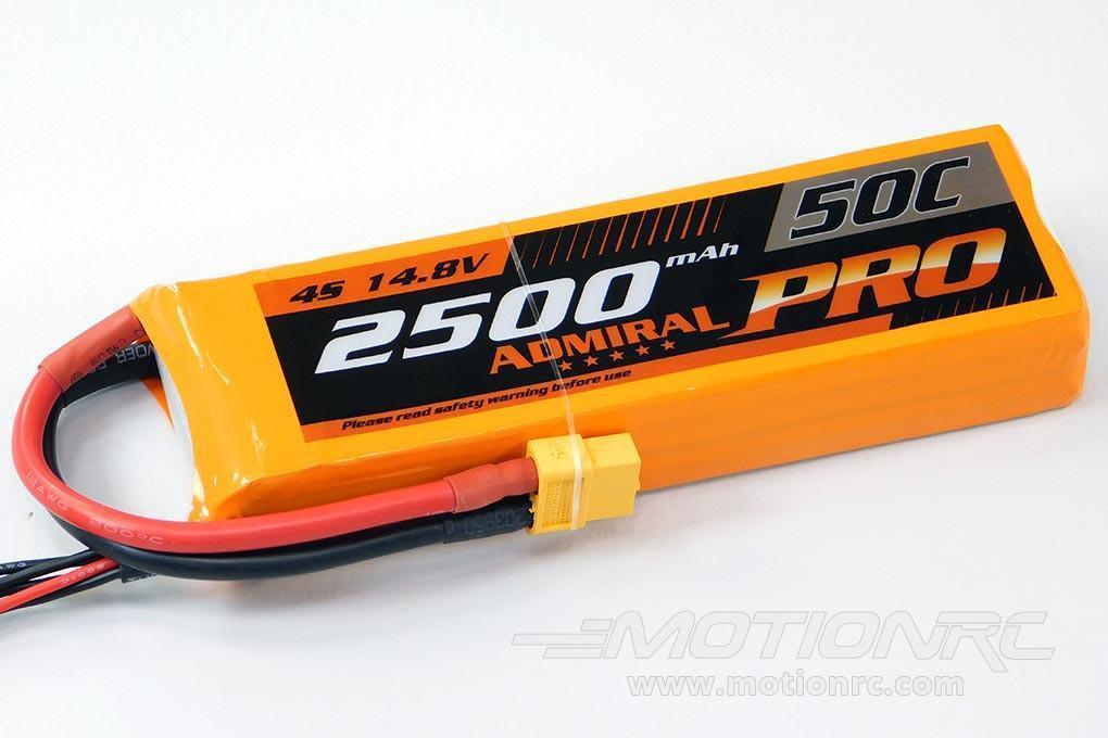 Admiral Pro 2500mAh 4S 14.8V 50C LiPo Battery with XT60 Connector EPR25004PROX6