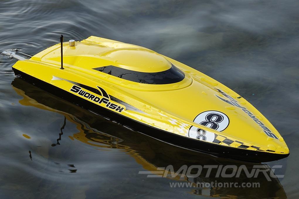 Bancroft Swordfish Deep V Yellow 24" Racing Boat - RTR BNC1011-002