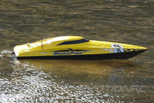 Load image into Gallery viewer, Bancroft Swordfish Deep V Yellow 24&quot; Racing Boat - RTR BNC1011-002
