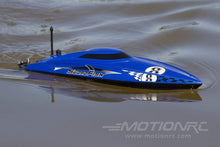 Load image into Gallery viewer, Bancroft Swordfish Mini Blue 430mm (17&quot;) Racing Boat - RTR BNC1012-002
