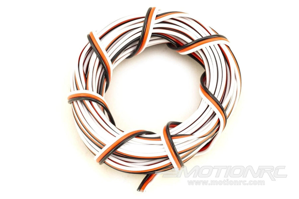 BenchCraft 26 Gauge Flat Servo Wire - White/Red/Black (5 Meters) BCT5003-014