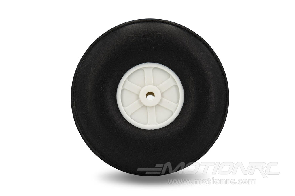 BenchCraft 64mm (2.5") x 24mm Treaded Ultra Lightweight Rubber PU Wheel for 3.1mm Axle BCT5016-077