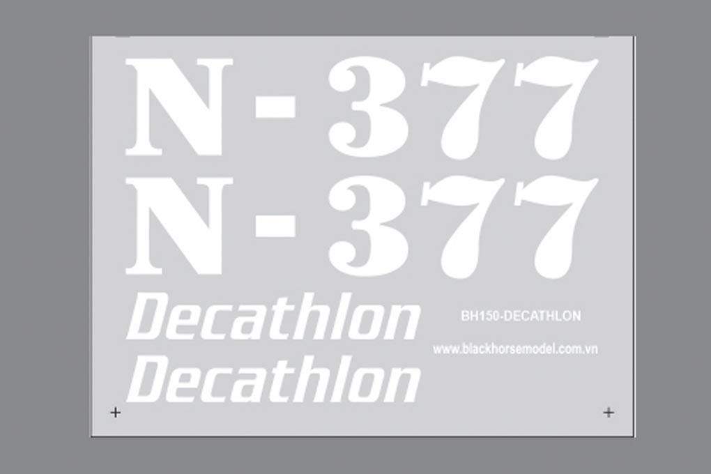 Black Horse 2450mm Super Decathlon Decal Sheet