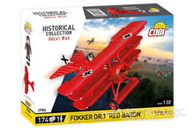 Load image into Gallery viewer, COBI Fokker DR.1 1:32 Red Baron Triplane Building Block Set COBI-2986
