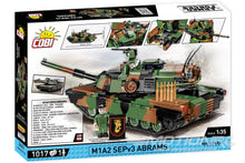 Load image into Gallery viewer, COBI M1A2 Abrams SEPv3 Tank 1:35 Scale Building Block Set COBI-2623
