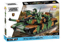 Load image into Gallery viewer, COBI M1A2 Abrams SEPv3 Tank 1:35 Scale Building Block Set COBI-2623
