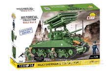 Load image into Gallery viewer, COBI M4A3 Sherman Tank with T-34 Calliope 1:28 Scale Executive Edition Building Block Set COBI-2569
