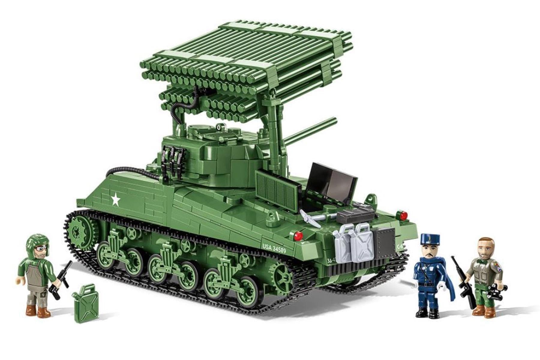 COBI M4A3 Sherman Tank with T-34 Calliope 1:28 Scale Executive Edition Building Block Set COBI-2569