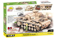 Load image into Gallery viewer, COBI Panzer III Ausf. J Tank 1:28 Scale Building Block Set COBI-2562
