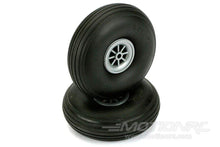 Load image into Gallery viewer, Du-Bro 82.5mm (3.25&quot;) x 29mm Treaded PVC Wheels for 4mm Axle (2 pack) DUB325T
