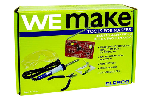 Elenco WeMake FM Radio Kit with Soldering Iron and Tools ELE-WMSK200