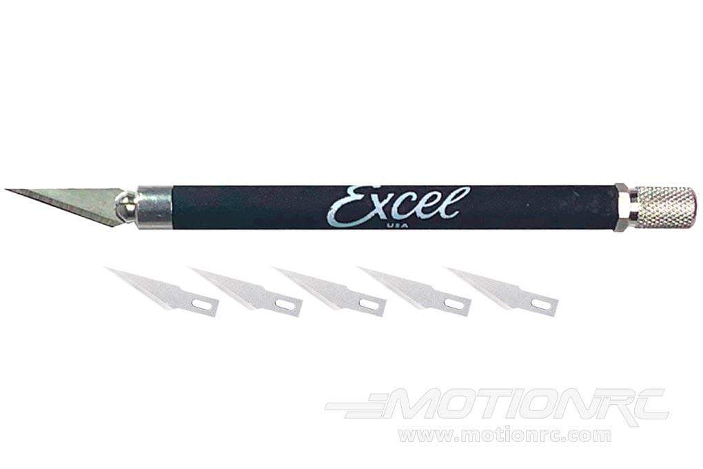 Excel Blades K18 Cushion Grip Knife with 5 Blades - Black 19020