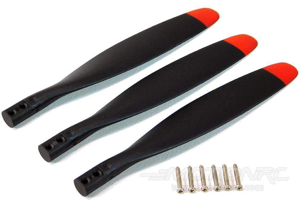 FlightLine 12x7 Reverse 3-Blade Propeller - Red Tip P412071R