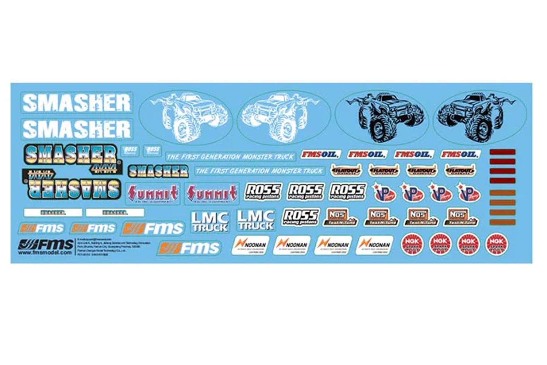 FMS FCX24 Smasher Decal Sheet FMSC3052