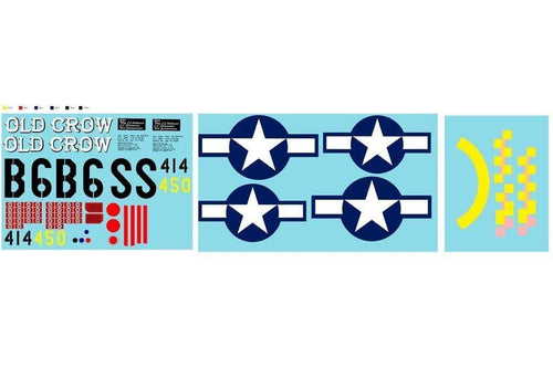 Freewing 1410mm P-51D Decal Sheet - Old Crow FW3012107