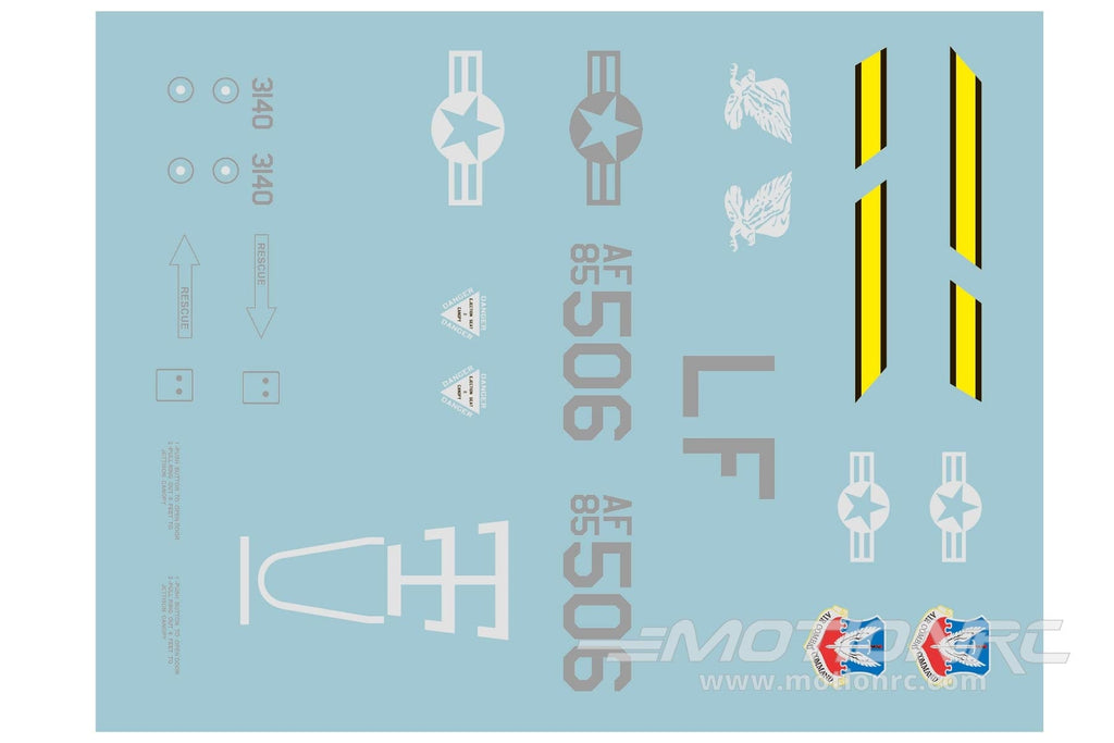 Freewing 64mm EDF F-16 Decal Sheet FJ1111107