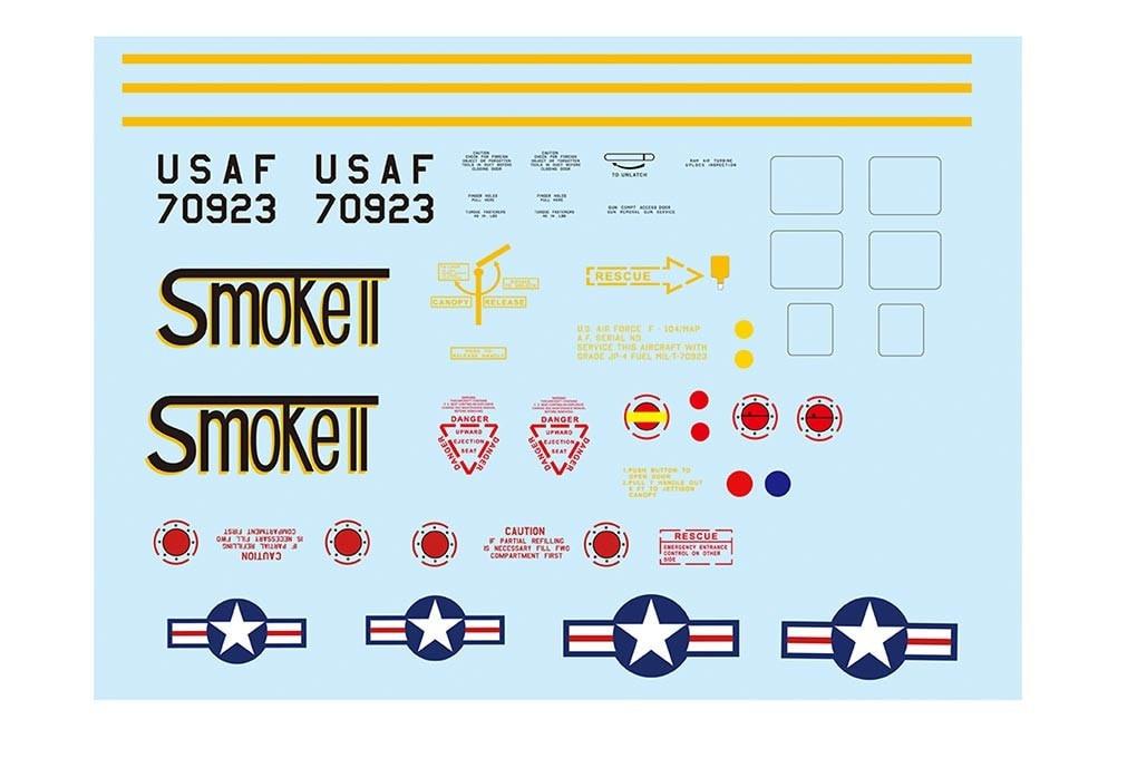 Freewing 70mm EDF F-104 USA Decal Sheet FN2012107