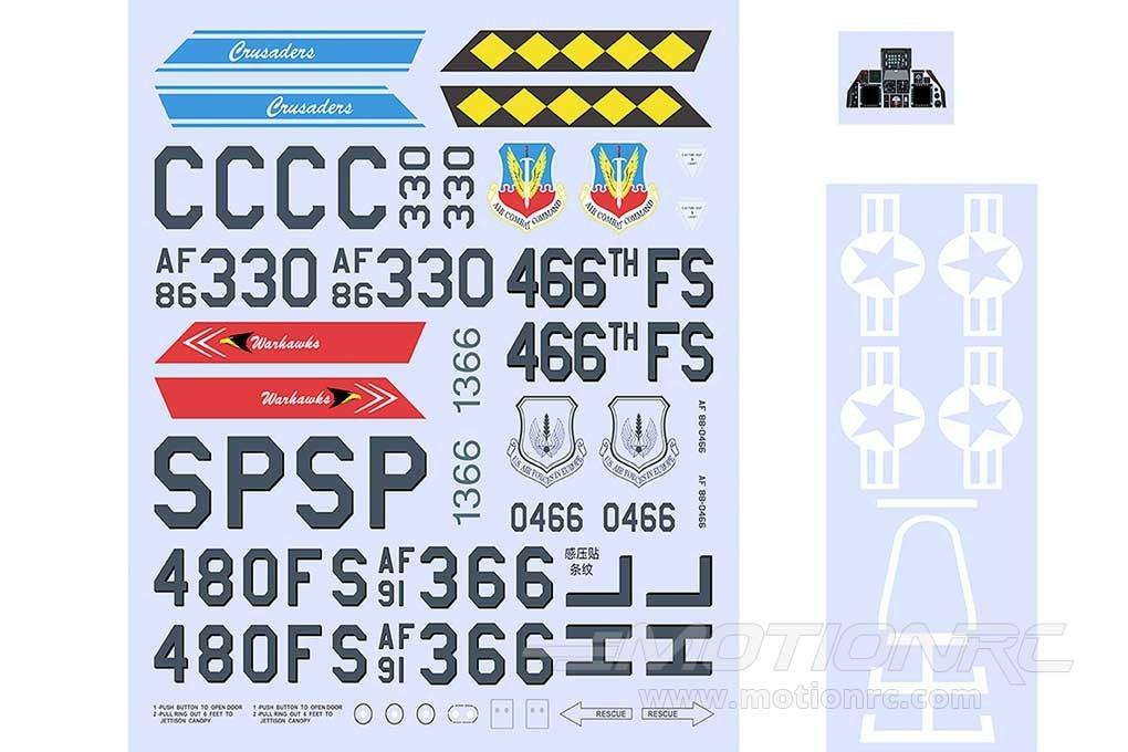 Freewing 70mm EDF F-16 Decal Sheet FJ2111107