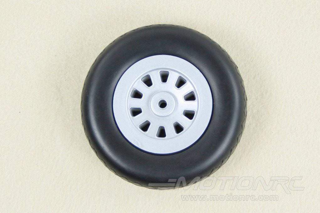 Freewing 85mm (3.34") x 27mm PU Rubber Treaded Wheel for 4.2mm Axle W91017256