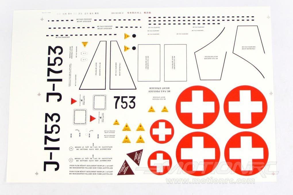 Freewing 90mm EDF DH-112 Venom Swiss Decal Sheet RJ3021107