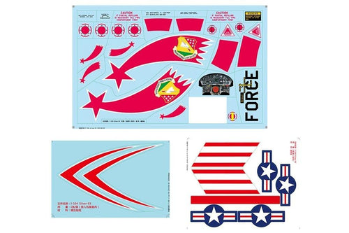 Freewing 90mm F-104 Decal Sheet - Silver FJ3101107