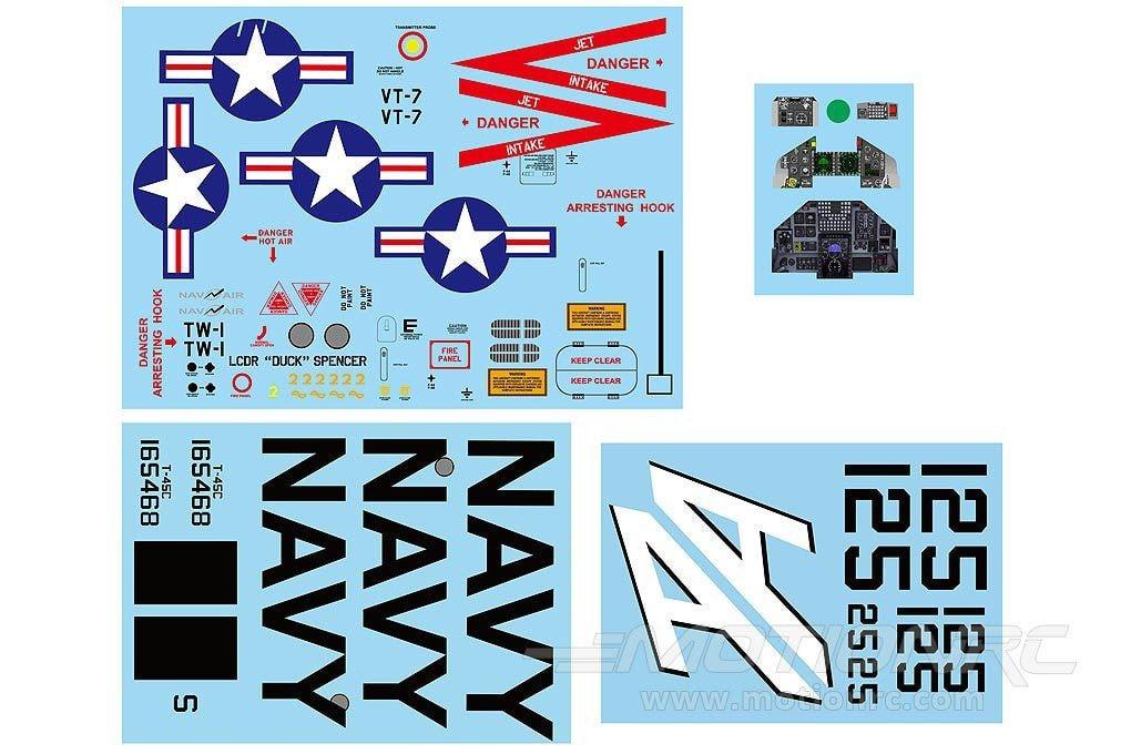 Freewing 90mm T-45 Decal Sheet FJ3071107