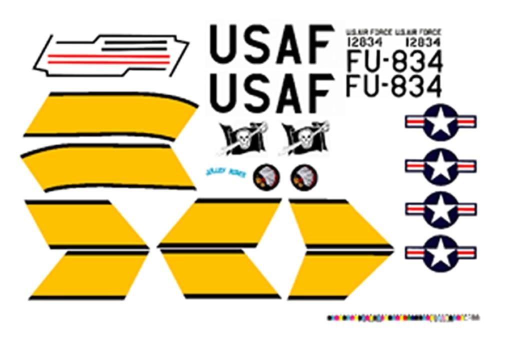 Freewing F-86 Decal Sheet - Jolly Roger FJ1012107
