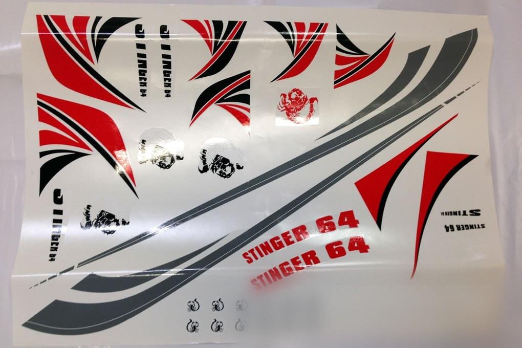 Freewing Stinger 64 Decal Set - Red FJ1041107R