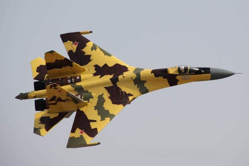 Freewing SU-35 Desert Camo High Performance Twin 70mm EDF Vectored Thrust Jet - PNP FJ30323P