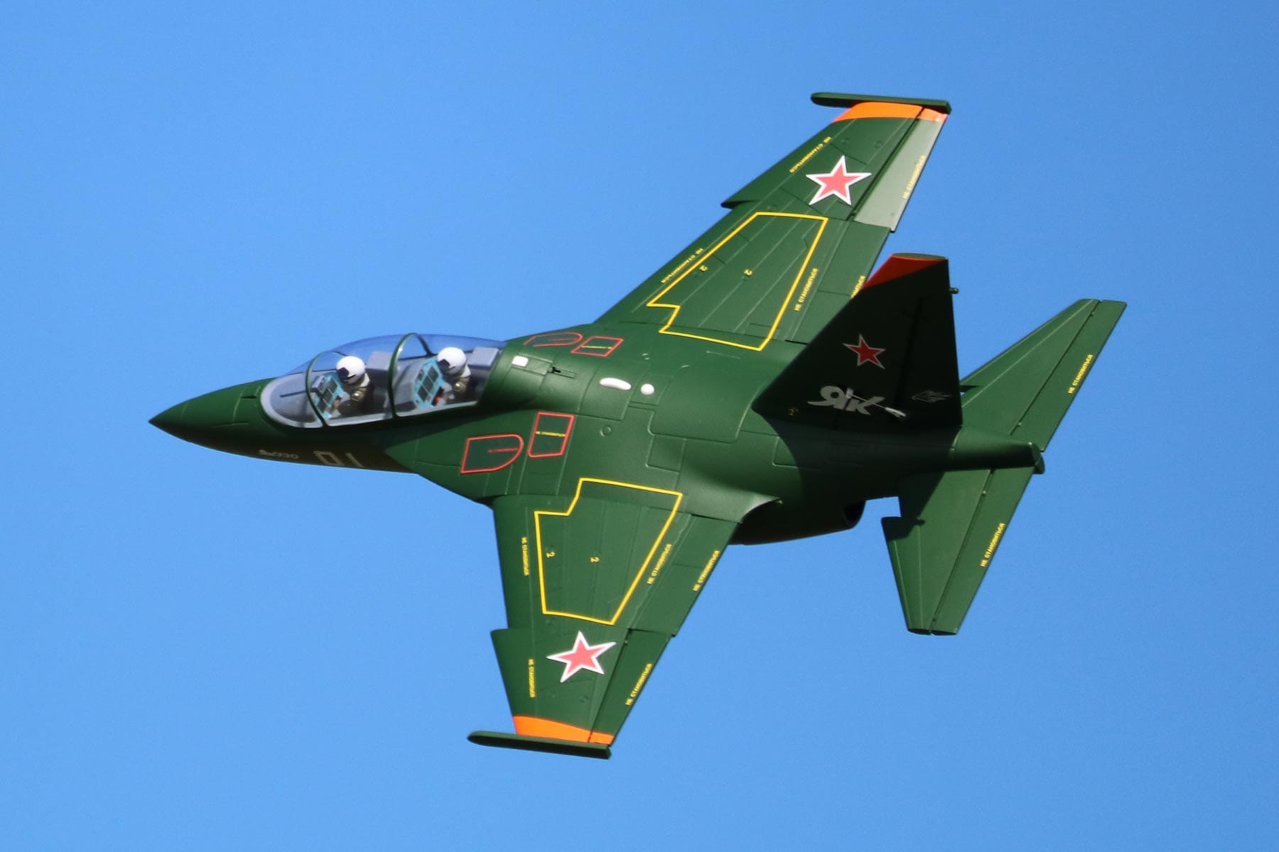 Freewing Yak-130 Green 70mm EDF Jet - ARF PLUS FJ20921AP