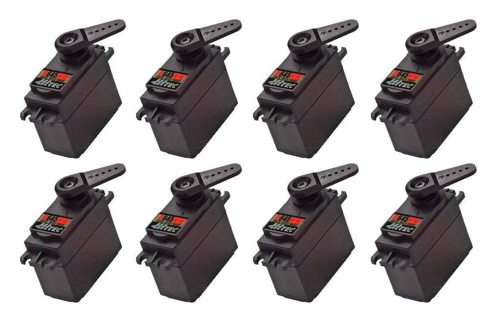 Hitec D-645MW High Voltage High Torque Digital Metal Gear Servo Airplane Multi-Pack (8 Servos)