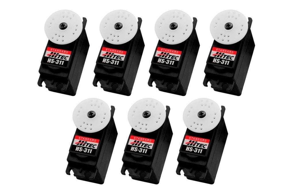 Hitec HS-311 Plastic Gear Standard Servo Airplane Multi-Pack (7 Servos) HRC6005-004