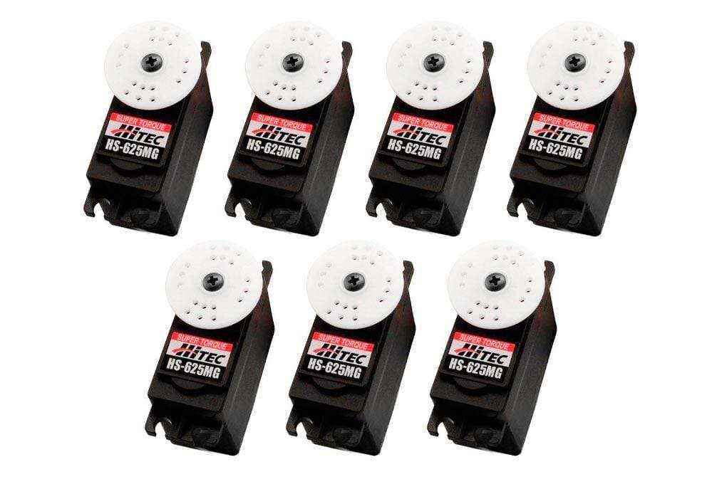 Hitec HS-625MG Ball Bearing Metal Gear Standard Servo Airplane Multi-Pack (7 Servos) HRC6005-001