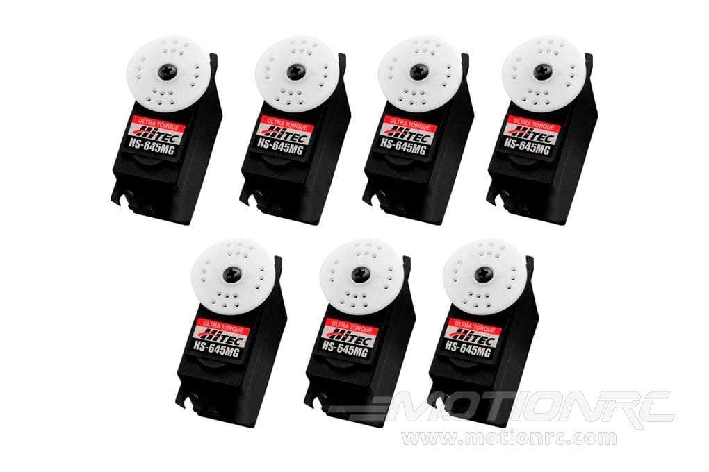 Hitec HS-645MG Ultra Torque Ball Bearing Metal Gear Servo Airplane Multi-Pack (7 Servos) HRC6005-011